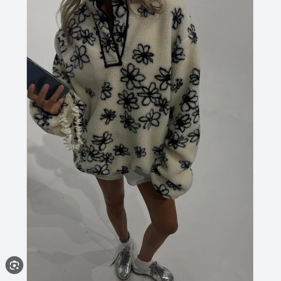 Parke Floral Pullover Fleece Floral L/XL - Picture 2 of 7